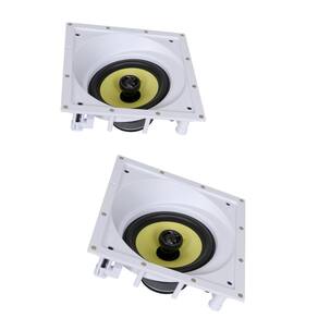 Kit 2 Caixas de Som Acústicas Quadradas Anguladas de Embutir Arandela JBL CI Plus 6SA 160w Rms - Branca