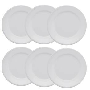 Prato de Sobremesa Plus Branco de Cerâmica 18cm 6 Unidades - Biona 141994
