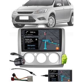 Multimídia 2 Din 9" Polegadas Android Focus 2009 até 2012 Hatch e Sedan + Câmera de Ré + Moldura + Chicote + Adaptador de Antena