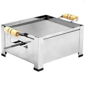 Churrasqueira Bistequeira Inox Chapa Rechaud a Álcool FS