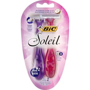 Barbeador Descartável Bic Soleil Rosa/Roxo com 2 - Bic