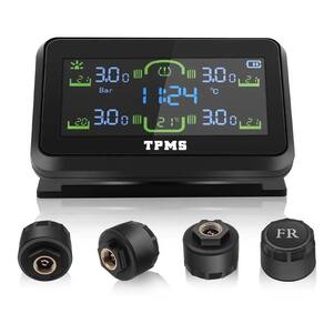 Sensor de presão temperatura do Pneu c/Relógio solar tipo-c