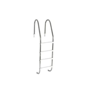 Escada para Piscina Tradicional 1 1/2" em Aço Inox 5 Degraus Anatômicos em ABS - Sodramar