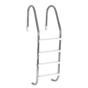 Escada para Piscina Tradicional 2" em Aço Inox 4 Degraus Anatômicos em ABS - Sodramar