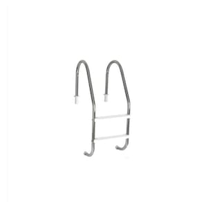 Escada para Piscina Tradicional 1 1/2" em Aço Inox 2 Degraus Anatômicos em ABS - Sodramar