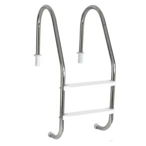 Escada para Piscina Tradicional 2" em Aço Inox 2 Degraus Anatômicos em ABS - Sodramar