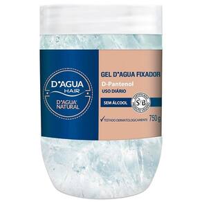 Gel Fixador D`Agua Natural Hair com Provitamina B5 D-Pantenol Sem Álcool 750g