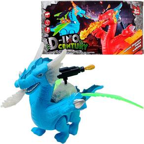 Brinquedo Dragão Dinossauro 3 Cabeças Com Luz Som Movimento