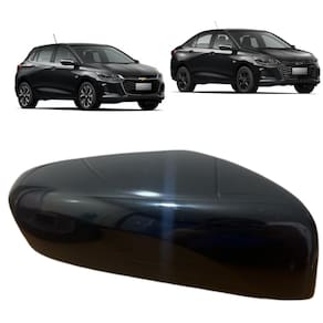 Capa Retrovisor Com Furo Onix 2020 A 2025 Preto Direito