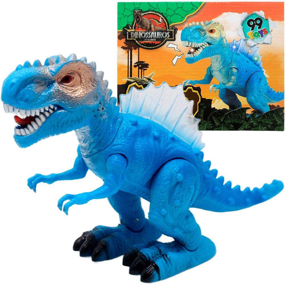 Brinquedo Tiranossauro Rex Dino Com Luz LED Sons Movimentos