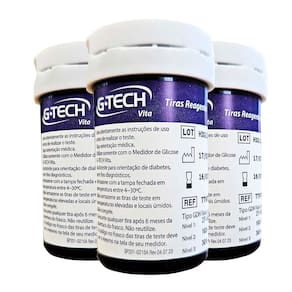 Kit Tiras Reagentes Medidor De Sangue 150 Unidades G-tech Vita
