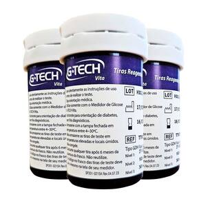 Kit 150 Tiras Reagentes Para Aparelho De Sangue G-tech Vita