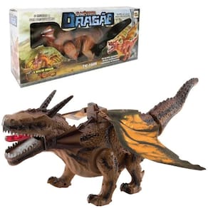 Brinquedo Dragão Místico Elétrico Com Movimentos Luzes E Som