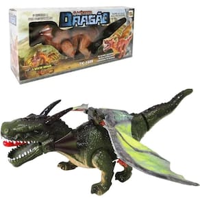 Brinquedo Dragão Místico Elétrico Com Movimentos Luzes E Som