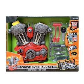 Kit Monta e Desmonta Motor Brinquedo Carros Toys 20 Peças