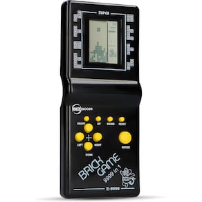 Mini Game Retro Portátil Preto Brick Pilha 9999 Jogos Casual