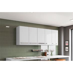 Armario Suspenso de Parede Santorini Branco Bela Casa