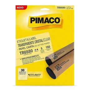 Etiqueta Cristal TR6580 com 150 unidades - Pimaco