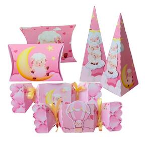 Kit 30 Caixinhas lembrancinhas Chá de bebê Ovelhinha rosa