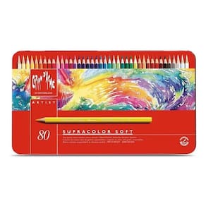 Lápis Aquarela Caran Dache 80 Cores Supracolor - Estojo Lata