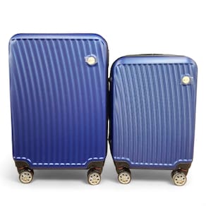 Kit 2 Malas de Viagem ABS Cor Azul com Segredo de Segurança