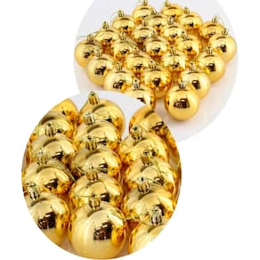 Kit 12 Bolas De Natal Dourada Árvore De Natal Enfeite De 6cm