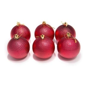 Kit 48 Bolas Natalinas Enfeite Árvore de Natal 6cm Vermelho
