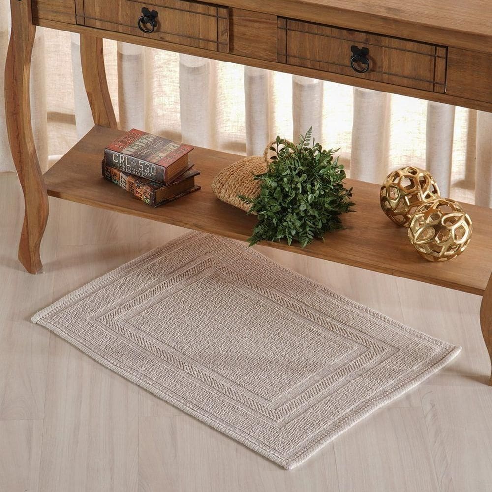 Tapete Nobile Jacquard 100% Algodão 1300g/m² 50x70cm Marfim