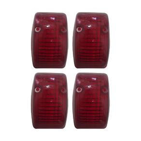 4 Lente Pisca Dianteira Mb L608 D Td. Vermelho Gf0021vm Gf021