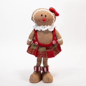 Boneco Natal Decoração Biscoito Ginger Enfeite De Mesa 28cm