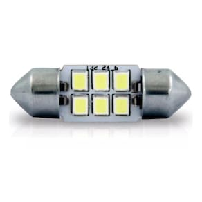 Lampada Torpedo Pequeno Led Branco 12v 36MM