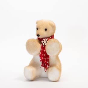Kit 2 Enfeites Urso Pendente Decoração Natal Em Isopor 18cm