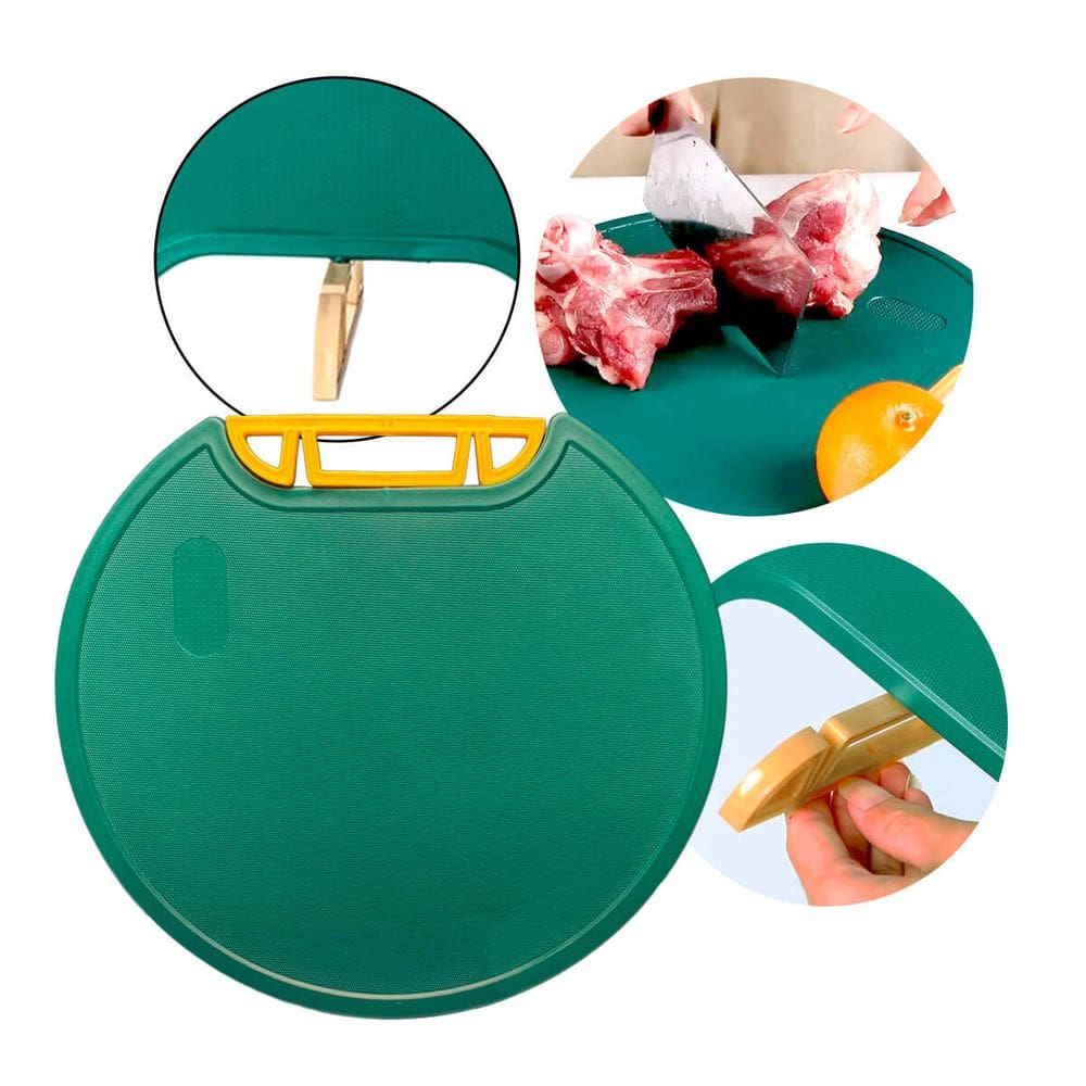 Tábua de Corte Alimentos Rotativa Resistente Circular Anticorrosiva Cozinha