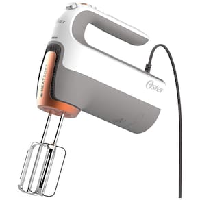 Batedeira de Mão com 7 Velocidades com Acessórios, Aço Inoxidável, 270W, 110v, OSTER FPSTHMSNC WS, Branco