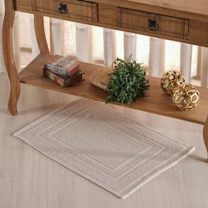 Tapete Nobile Jacquard 100% Algodão 1300g/m² 40x60cm Marfim