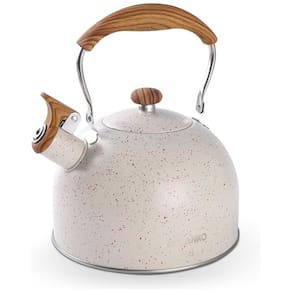 Chaleira de Chá 2. em Aço Inoxidável com Apito, Estrelado, BELANKO BE 2.5L CW, Branco