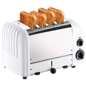 Torradeira Elétrica 4 Fatias com 3 Níveis de Tostagem, Branca, 110v, DUALIT 47153, Branco