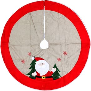 Saia De Árvore De Natal Temática Papai Noel Natalino De 90cm