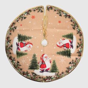 Saia Para Árvore de Natal Temática Papai Noel 120cm