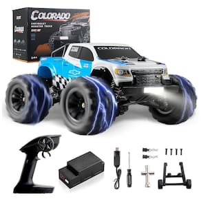 Carrinho de Controle Remoto Off Road 4x4 Escala 1:18 para Adultos, Colorado, Azul