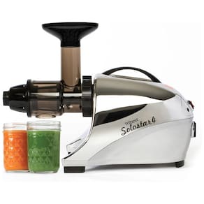 Espremedor de Frutas de Mastigação Lenta Horizontal de Prensa a Frio, 150W, Tribest Solostar SS4250B, Prata