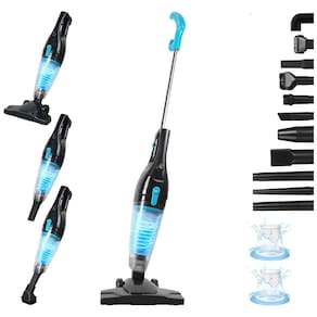 Aspirador de Pó com Fio Intercleaner 400W: Sucção 15KPa, 12 em 1, Leve, Sem Saco, Modo Portátil, Ultrassilencioso, para Pisos até 120m².