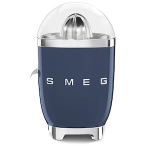 Espremedor de Suco de Citrus SMEG 50s Retro Style com Bico Antigotejamento, Ativação Automática e Peneira Eficiente, Azul Marinho