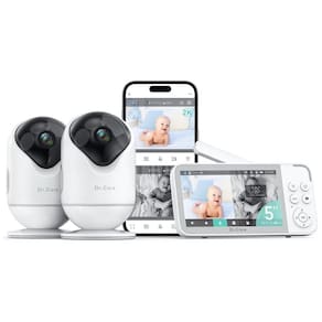 Babá Eletrônica de Bebê Inteligente VistaView com 2 Câmeras 1080P e 2K, Controle Via App, Alertas de Choro e Movimento, Visão