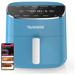 Fritadeira Elértrica de Ar Nuwave Brio Plus 8 Litros: Nova Geração, Livre de Substâncias Nocivas, Painel Digital com 7 Funções de Cocção