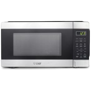 Micro-ondas de Bancada Commercial CHEF, Preto com Acabamento em Aço Inoxidável