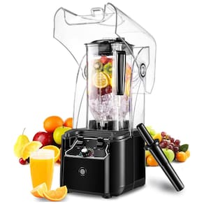 Liquidificador Comercial para Smoothies 2200W, 2.2 Litros, 15 Velocidades, Lâmina de Aço Inoxidável de 6 Folhas, Autolimpeza, Preto,Senlee