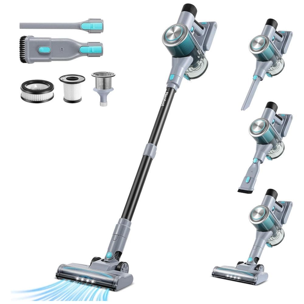 Aspirador sem fio 8 em 1: Leve, 40 min autonomia, Sucção Potente, Anti-Emaranhado, Ideal para Madeira e Carpetes, 1200W.Neobot