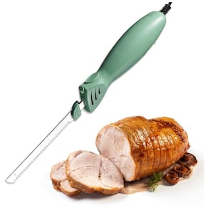 Facas Elétricas COOK WITH COLOR 100W, Duas Lâminas para Corte Versátil, Precisão e Conveniência para Sua Cozinha, 5,6 x 5,6 x 43 cm, Verde
