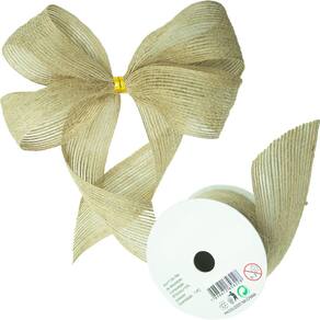 Kit 2 Fita Fibra De Juta Decorativa Poliéster Sintética 4cm